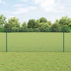 vidaXL Conjunto de Cerca de Jardim Conjunto de 2 Verde Metal 10 x 1 m