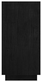Estante 80x35x71 cm madeira de pinho maciça preto