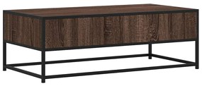 Mesa centro 100x50x35 cm deriv. madeira/metal carvalho castanho