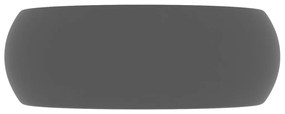 Lavatório luxuoso redondo 40x15cm cerâmica cinzento-escuro mate