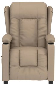 Poltrona reclinável elétrica couro artificial cor cappuccino
