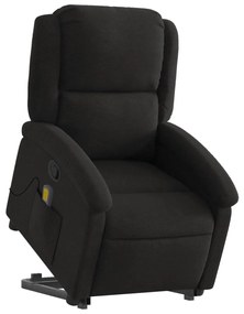 Poltrona de massagens reclinável elevatória tecido preto