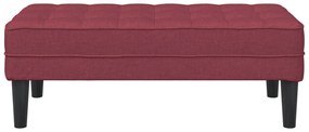 Banco vidaXL Vermelho Vinho 113x57x39 cm Tecido