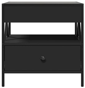 Mesa de centro c/ luzes LED Infinity 50x50x51 cm preto