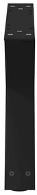 Pés para mesa de centro 2 peças preto 50x(30-31,3) cm aço