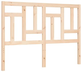 Estrutura de cama com cabeceira 140x190 cm madeira maciça