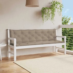 vidaXL Almofadão p/ banco de jardim tecido oxford cinzento-acastanhado