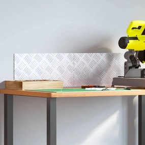 vidaXL Degrau Retangular 2 pcs Prateado 40 x 20 cm Alumínio