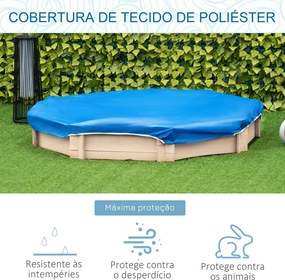 Caixa de Areia de Madeira para Crianças Caixa de Areia Infantil Octógo