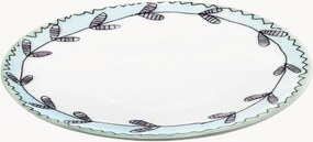 Pratos de sobremesa em porcelana Fine Bone China Midnight Flowers, conjunto de 2
