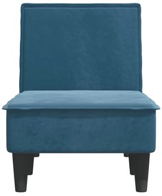 Chaise longue veludo azul