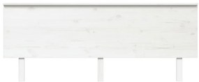 Cabeceira de cama 204x6x82,5 cm pinho maciço branco