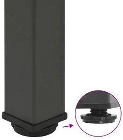 Pés para mesa de bar 4 peças antracite 110-112 cm aço