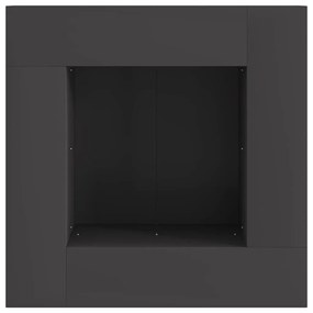 Fogueira Quadrada Preta 60x60x30 cm Aço