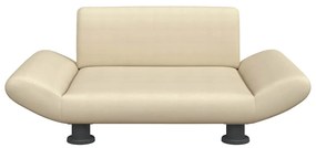 Cama para cães 70x45x28 cm tecido cor creme