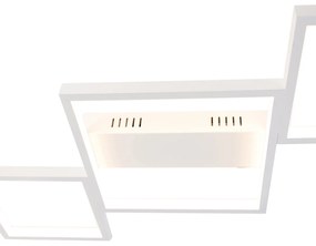 Candeeiro de teto branco com LED regulável em 3 níveis 5 luzes - Lejo Design