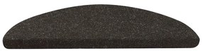 Tapetes de escada adesivos 30 pcs 56x17x3 cm preto
