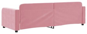 Sofá-cama 80x200 cm veludo rosa