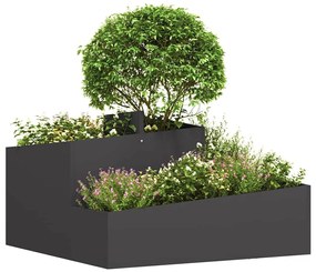 Vaso Preto 80x80x50 cm Aço Laminado a Frio
