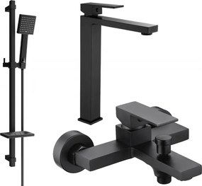 Mexen Uno DQ45 conjunto de banho, preto - 71413DQ45-70