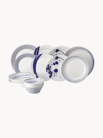 Serviço de jantar de porcelana Pacific Blue, 4 pessoas (16 uni.)