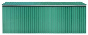 Abrigo de jardim 257x489x181 cm metal verde