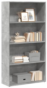 vidaXL Estante 80x30x152 cm derivados de madeira cinzento cimento