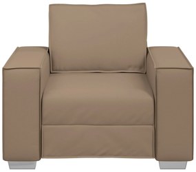 Cadeira de Sofá vidaXL Cappuccino 59 cm em Couro Sintético