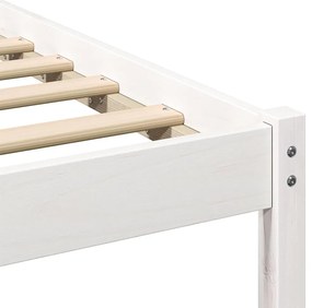 Estrutura da Cama Branco 180 x 200 cm Madeira de pinho maciça