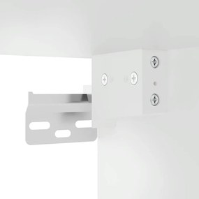 Armário parede de cozinha porta vidro Lucca branco brilhante