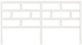 Cabeceira de cama 186x4x100 cm pinho maciço branco