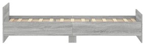 Estrutura de Cama Moona - 100x200 cm - Cinzento - Design Moderno