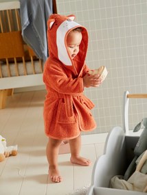 Oferta do IVA - Roupão de banho, para bebé, Raposa laranja medio liso com motivo