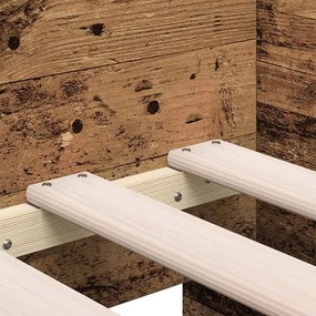 Cama Twin Rústica da Madeira Velha Madeira Engenheirada 90 x 200 cm