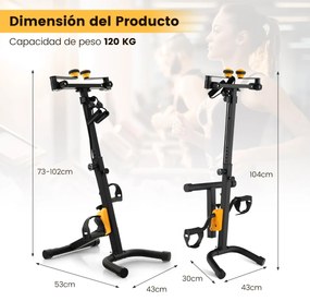 Bicicleta ergométrica com pedais dobrável para mãos, braços, pernas e joelhos Equipamento de reabilitação para idosos