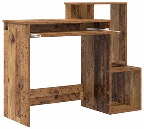 Mesa de Computador Castanha Madeira Antiga Madeira Engenheirada