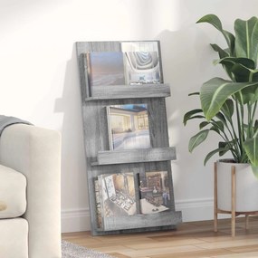 vidaXL Estante de Revistas Cinza Sonoma 51 x 11 x 102 cm