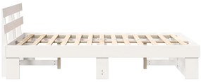 Estrutura da Cama com cabeceira Branco 140 x 190 cm