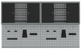 Conjunto de Armário e Painel de Ferramentas VidaXL com 4 Peças Montado