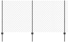 Cerca de Cadeia com 20 Postes U Cinza 1,2x10 m Aço