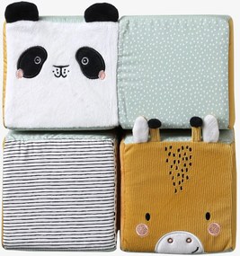 Cubo de atividades de estimulação verde