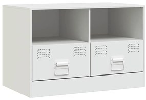 Móveis de TV 2 pcs 67x39x44 cm aço branco