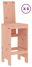 9 pcs conjunto de bar para jardim madeira de douglas maciça