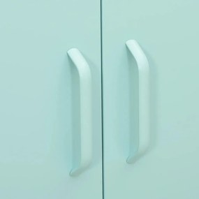 Armário de arrumação aço 80x35x101,5 cm verde-hortelã