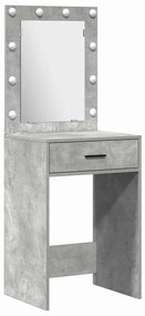 Conjunto de Maquilhagem 3 Peças vidaXL em Madeira de Engenharia Cinza