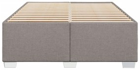 Cama sem colchão 140x190 cm tecido castanho-acinzentado