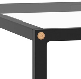 Mesa de centro 60x60x35 cm vidro temperado preto