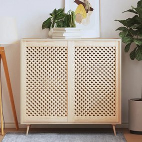 Portas de armário design treliça 2 pcs 59,5x99 cm pinho maciço