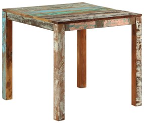 Mesa de jantar 82x80x76 cm madeira recuperada maciça