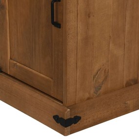 Aparador HALDEN com porta de correr 80x40x80 cm Madeira maciça
